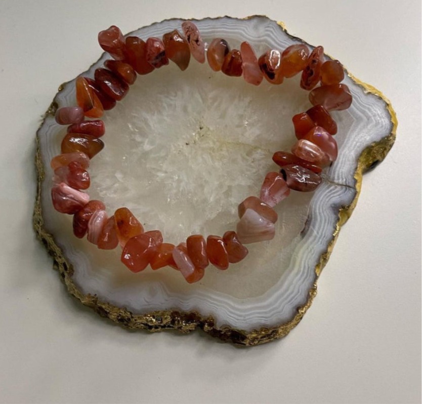 red agate crystal bracelet