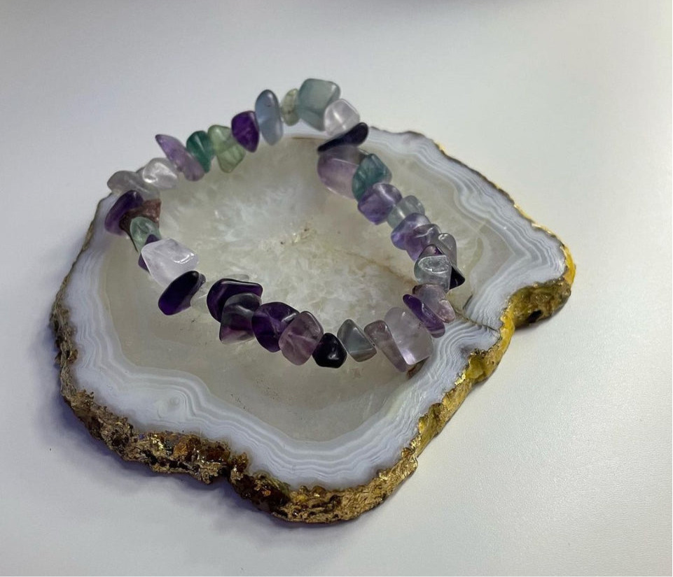 Fluorite crystal bracelet