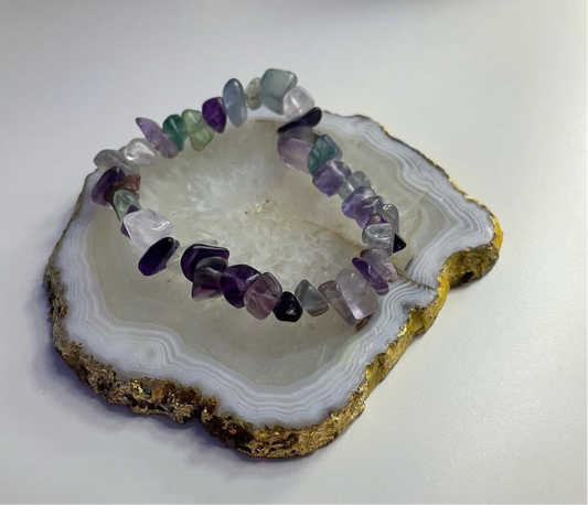 Fluorite crystal bracelet