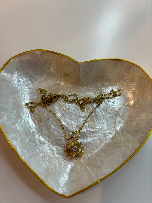 gold sun necklace